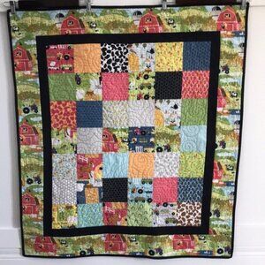Handmade Farmhoe Patchwork Quilt Baby Crib Decor